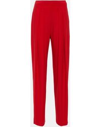 Norma Kamali - Low-rise Pleated Tapered Pants - Lyst
