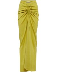 Christopher Esber Wool And Cashmere Maxi Skirt - Green