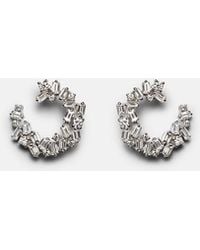 Suzanne Kalan - Chloe 18Kt Hoop Earrings With Diamonds - Lyst
