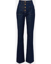 Valentino - High-Rise Flared Jeans - Lyst