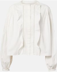 Isabel Marant - Cubraly Ruffled Cotton Blouse - Lyst