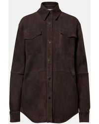 The Row - Gwena Suede Overshirt - Lyst