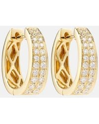 Anita Ko - Meryl Small 18kt Gold Hoop Earrings With Diamonds - Lyst