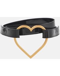 Blumarine - Heart Patent Leather Belt - Lyst