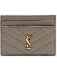 Saint Laurent - Cassandre Matelasse Leather Card Holder - Lyst