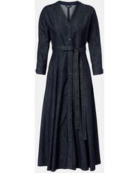 Max Mara - Ambra Denim Wrap Dress - Lyst