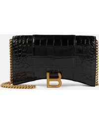 Balenciaga - Hourglass Mini Leather Shoulder Bag - Lyst