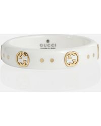 Gucci - Icon 18-karat Gold, Synthetic Corundum And Zirconia Ring - Lyst