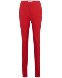 red skinny pants