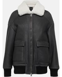 Blancha - Shearling-lined Leather Bomber Jacket - Lyst