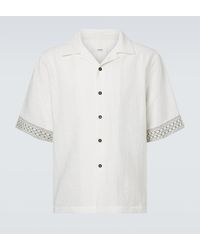 Commas - Crochet-Trimmed Bowling Shirt - Lyst