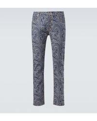 Etro - Roma Paisley Slim Jeans - Lyst