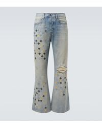 Amiri - Ma Quad Embroidered Flared Jeans - Lyst