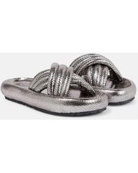 Isabel Marant - Niloo Snake-effect Leather Sandals - Lyst
