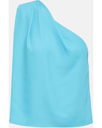 The Sei - One-shoulder Crepe Top - Lyst