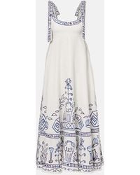 ALÉMAIS - X Lrnce Leela Printed Linen Maxi Dress - Lyst