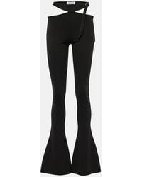 The Attico - Cutout Jersey Flared Pants - Lyst