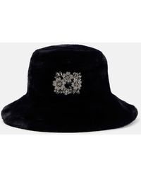 Roger Vivier - Verzierter Hut aus Faux Fur - Lyst