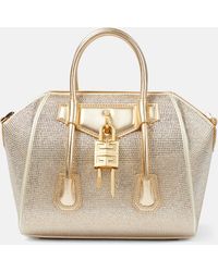 Givenchy - Antigona Lock Mini Embellished Tote Bag - Lyst