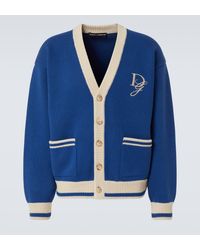 Dolce & Gabbana - Embroidered Virgin Wool Cardigan - Lyst