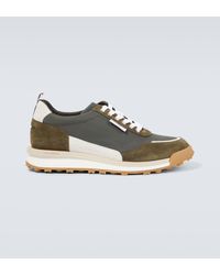 Thom Browne - Alumni Leather-trimmed Sneakers - Lyst