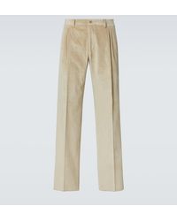 Canali - Cotton Corduroy Straight Pants - Lyst