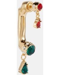 Rabanne - Boucle D'Oreille Unique Mono Phone A Cristaux - Lyst