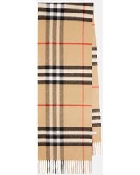 Burberry - Schal Check Aus Kaschmir - Lyst
