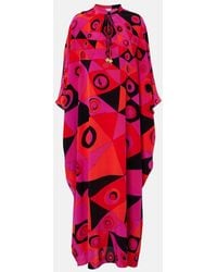 PUCCI - Occhi Silk Twill Kaftan - Lyst