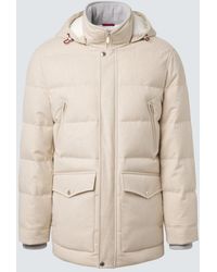 Brunello Cucinelli - Wool Flannel Down Parka - Lyst