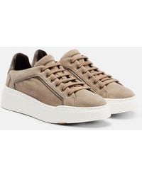 Max Mara - Suede Platform Sneakers - Lyst