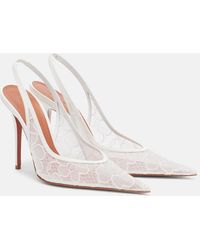 AMINA MUADDI - Anok Lace Slingback Pumps - Lyst