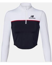 Miu Miu - X New Balance Jersey Crop Top - Lyst
