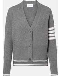 Thom Browne - 4-Bar Virgin Wool Cardigan - Lyst