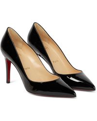 Christian Louboutin Pigalle 85 Patent-leather Pumps - Black