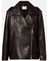 Dorothee Schumacher - Sleek Statement Leather Biker Jacket - Lyst