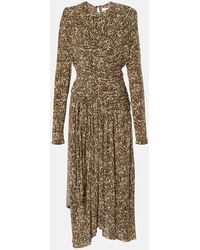 Isabel Marant - Zeidi Draped Leopard-Print Maxi Dress - Lyst