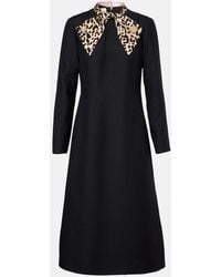 Valentino - Crepe Couture Bow-Detail Midi Dress - Lyst