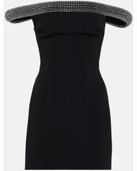 David Koma - Vestido Corto De Cady Con Cristales - Lyst