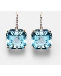 Mateo - 14Kt Earrings With Topaz And Diamonds - Lyst