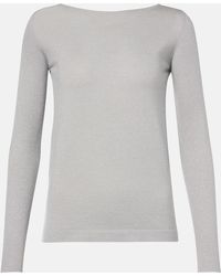 Brunello Cucinelli - Sparkling Cashmere And Silk-Blend Sweater - Lyst