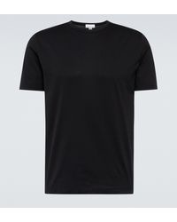 Sunspel T-Shirt Classic aus Baumwolle - Schwarz