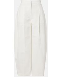 Alaïa - Poplin Barrel-Leg Pants - Lyst