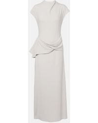 TOVE - Draped Woven Maxi Dress - Lyst