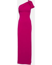 Roland Mouret - Bow-detail One-shoulder Cady Gown - Lyst
