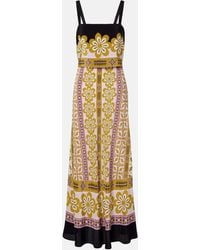 La DoubleJ - Printed Silk Crepe De Chine Maxi Dress - Lyst