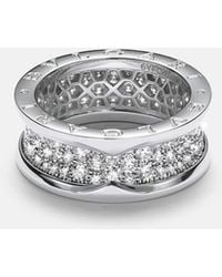 BVLGARI - B.Zero1 18Kt Ring With Diamonds - Lyst