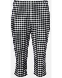 Posse - Chiara Gingham Cotton-Blend Capri Pants - Lyst