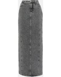 ROTATE BIRGER CHRISTENSEN - Embellished Denim Maxi Skirt - Lyst