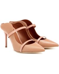 Malone Souliers Maureen 85 Leather Mules - Pink